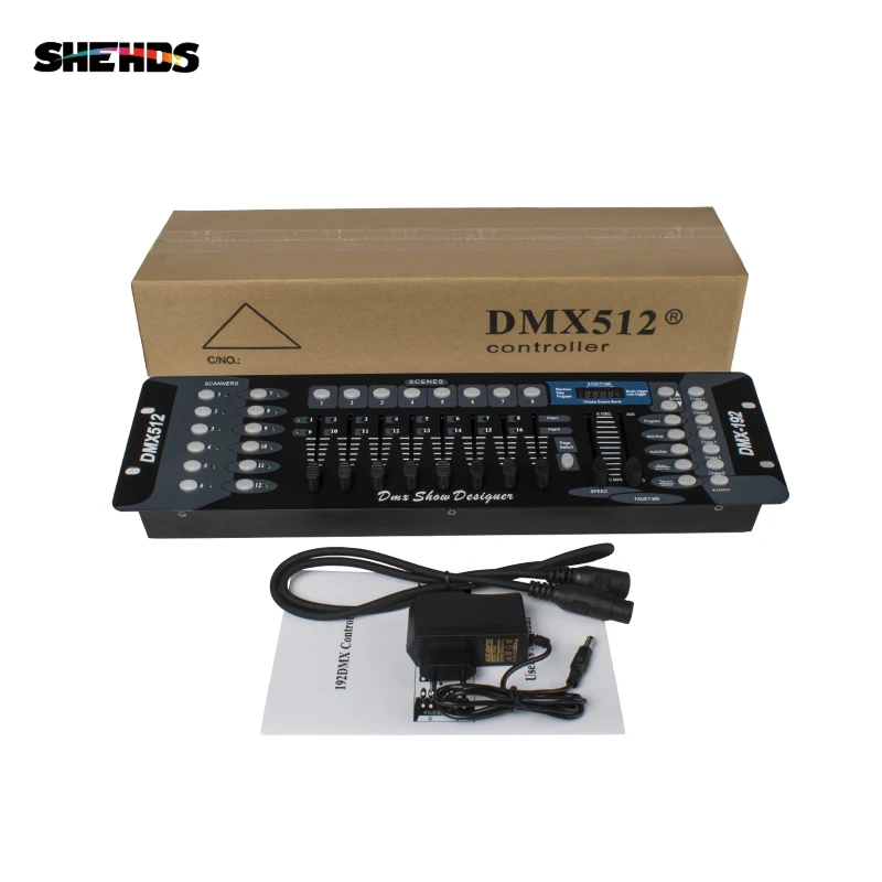 SHEHDS NEW 192 DMX Controller DJ Equipment DMX 512 Console Stage Lighting For LED Par Moving Head Spotlights DJ Controlle