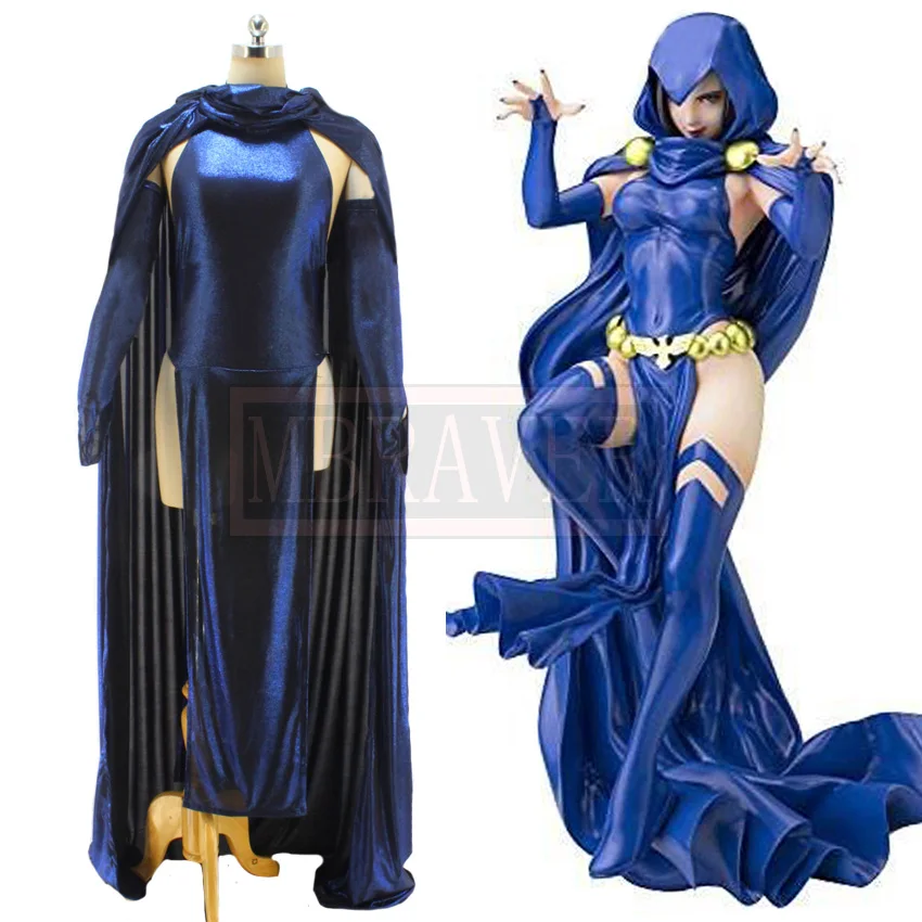 

Superhero The Raven Cosplay Costume Custom Made Free Shipping