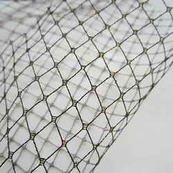 Diamond Lattice Gold Net Fabric Masquerade Veil Transparent Mesh DIY Headwear Hair Hoop Hollow Design for Costume Accessories