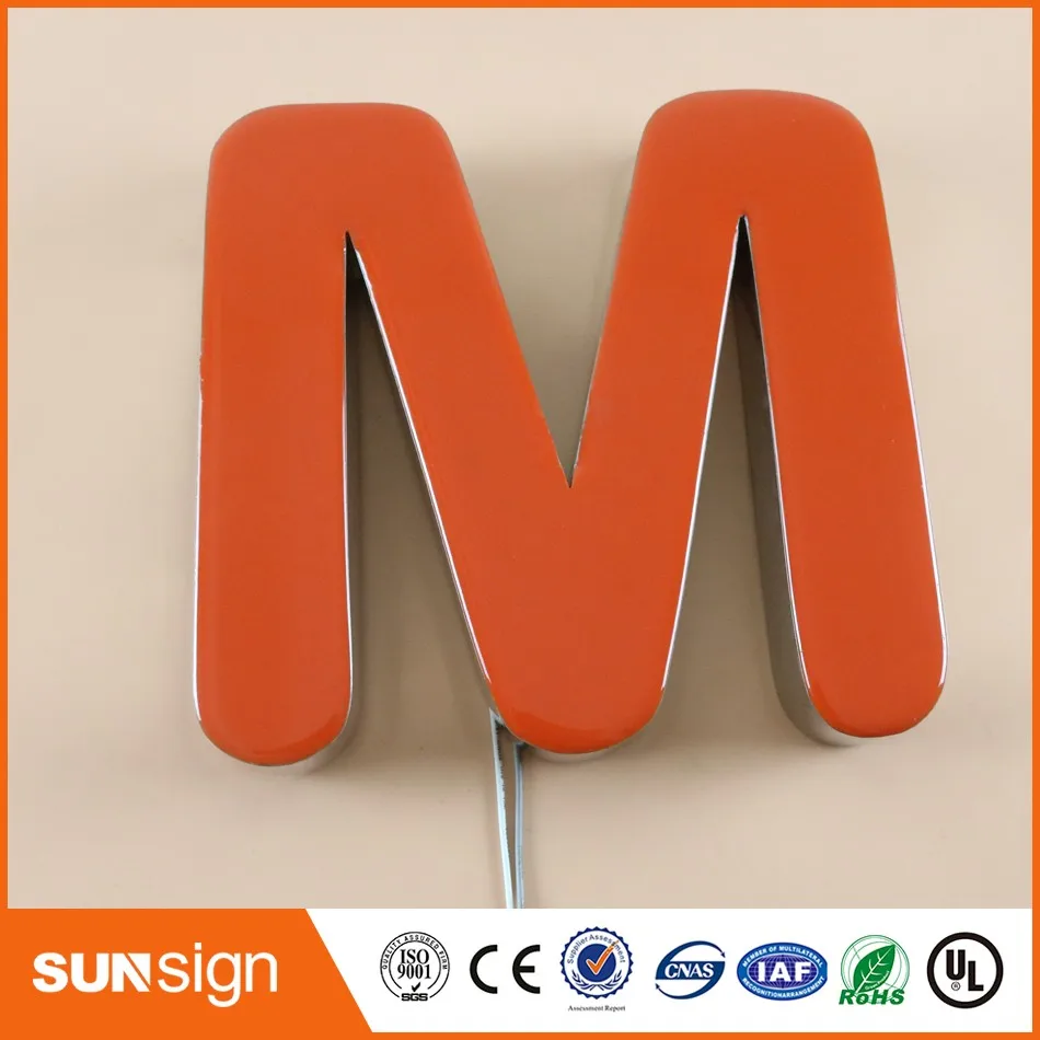 Front lit epoxy resin alphabet LED channel letter sign