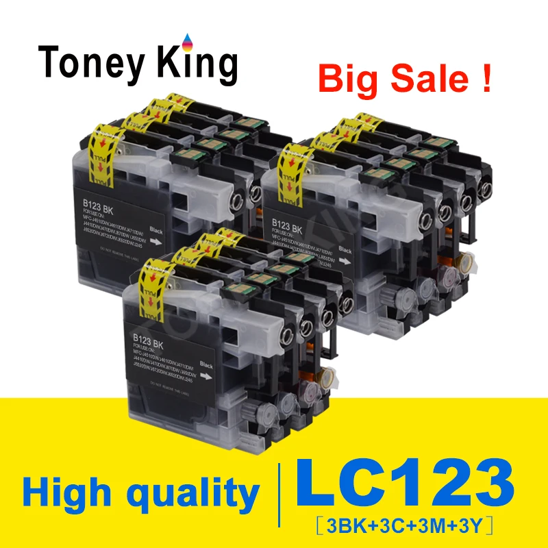 LC123 Ink Cartridge Compatible For Brother MFC-J4510DW MFC-J4610DW Printer Ink Cartridge LC 123 MFC-J4410DW J4710DW Printer