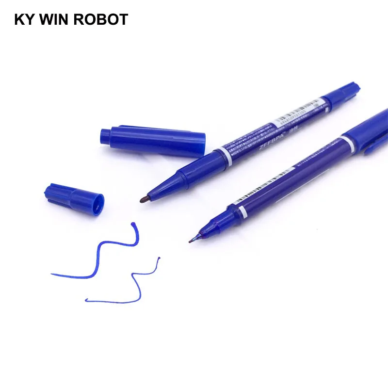 10 Buah Biru CCL Anti-Etching PCB Papan Sirkuit Tinta Penanda Double Pena untuk DIY PCB Perbaikan CCL Dicetak diagram Sirkuit UNTUK ARDUINO