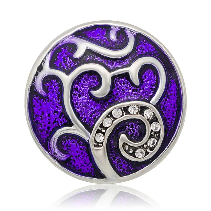 KZ1002 New Beauty Fashion Colorful Life tree 20MM Metal snap buttons for DIY 18mm snap jewelry wholesale