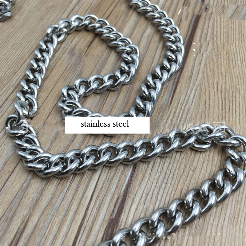 

DIY leather craft 304 stainless steel trousers jeans wallet O ring chain 3.0mm wire thick 3meters/lot