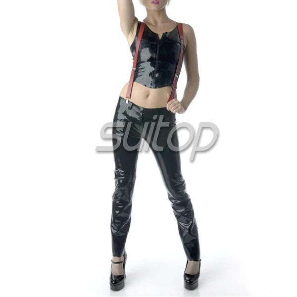 latex jeans trouser for ladies jeans with belt