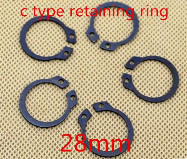 50pcs/lot m28 28mm  C type snap ring ,C type retaining clip ring washer alloy steel