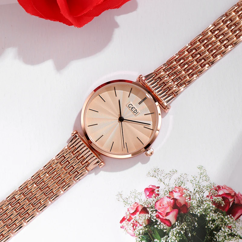 GEDI Orologi Al Quarzo Da Donna In Oro Signore Orologio di Moda Femminile Orologio Da Polso delle Donne di Affari Della Vigilanza Superiore di Marca di Lusso Vita Impermeabile