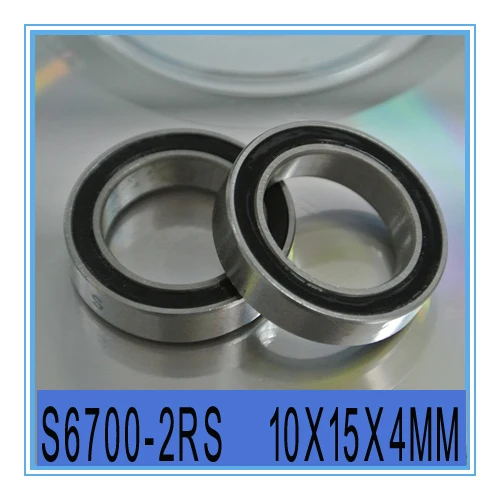 Large Inventory (20pieces/lot)Stainless Radial Bearing S6700-2RS 10X15X4MM  Miniature ball Bearings