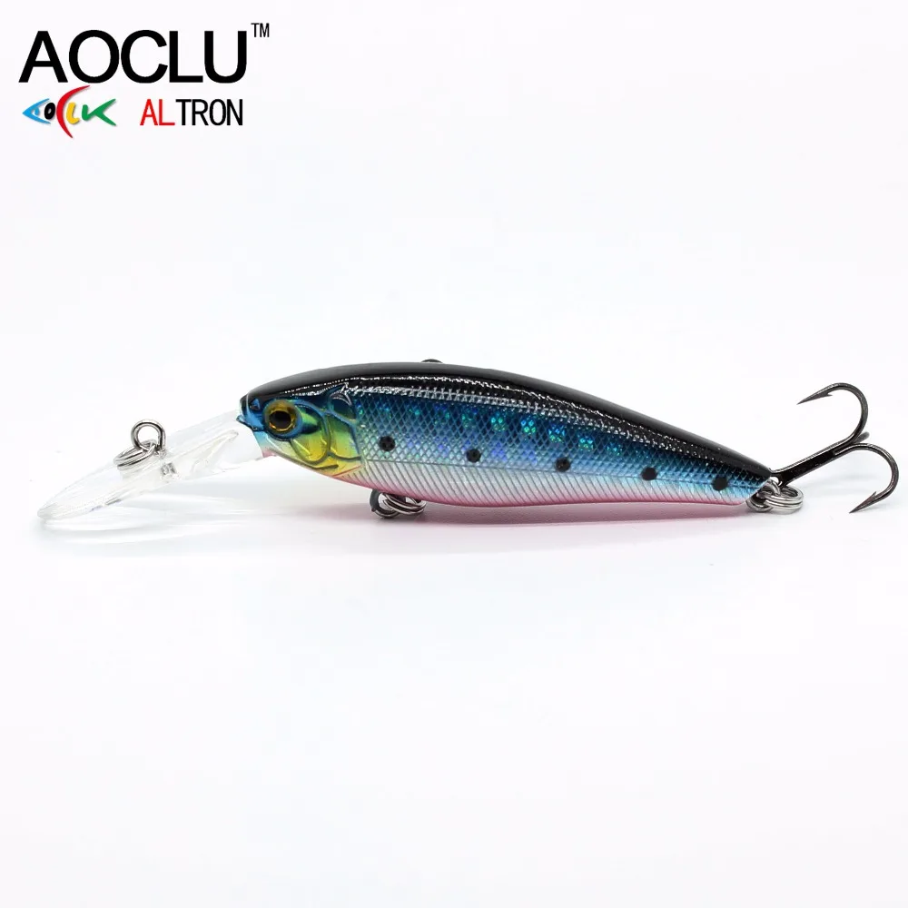 

AOCLU Floating Wobbler 58mm 5.6g Dive 1.5m Hard Bait Minnow Jerk Crank Lure Saltwater Inshore Boat Bass Trout Fishing VMC Hook