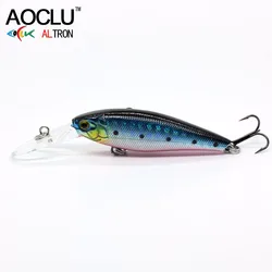 AOCLU Floating Wobbler 58mm 5.6g Dive 1.5m Hard Bait Minnow Jerk Crank Lure Saltwater Inshore Boat Bass Trout Fishing VMC Hook