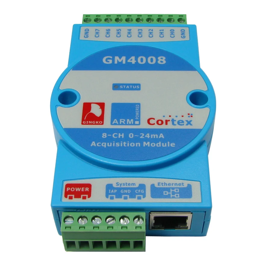 

Isolation of GM4008 8 channel Ethernet interface 0-24mA current acquisition module