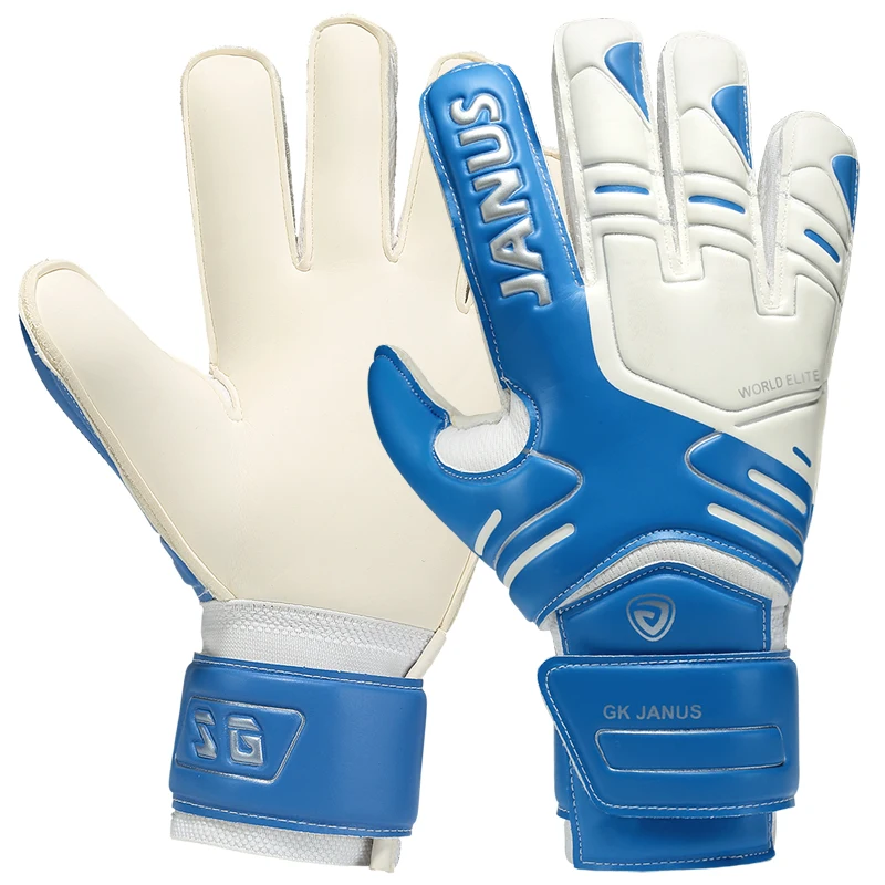 JANUS Brand Professional Goalkeeper Gloves With Finger Protection Thickened Latex Soccer Football Goalie Gloves Goal keeper Hot