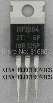 

IRF2804PBF IRF2804 F2804 40V 75A MOSFET TO-220 ROHS ORIGINAL 10PCS/lot Free Shipping Electronics composition kit