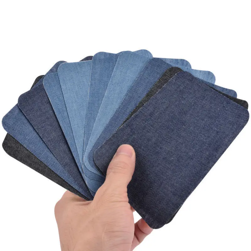 10Pcs Thermische Klebrige Eisen Auf Ausbessern Patches Jeans Tasche Hut Reparatur Decor Design