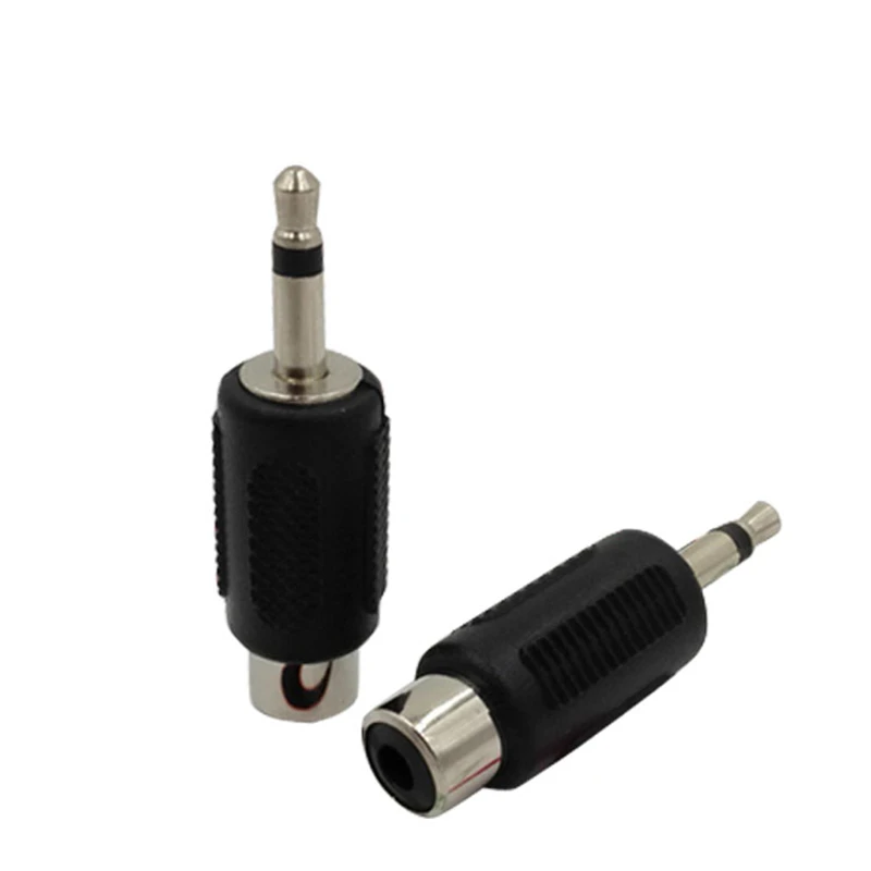 5ピース3.5ミリメートルステレオプラグオスav rcaソケットメスオーディオ延長コネクタアダプタ