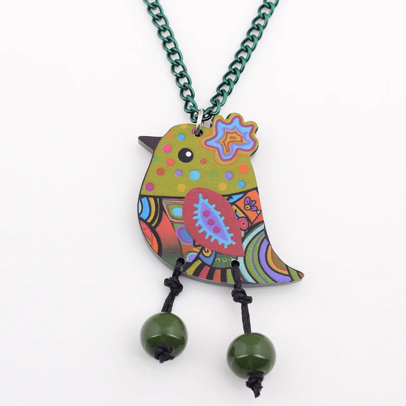 Birds necklace five colors unique design for girls women 2016 news cute lovely  pendant animal shape free shipping