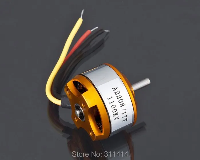 1piece XXD A2208 1100KV Brushless Outrunner Motor 17T For RC Aircraft QuadCopter RC Plane RC Model Retail Dropship Free Shipping