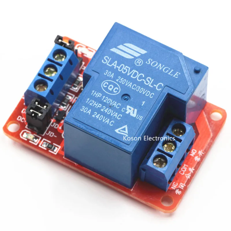 5V 30A 1-Channel Relay Module with Optocoupler H/L Level Triger for Arduino