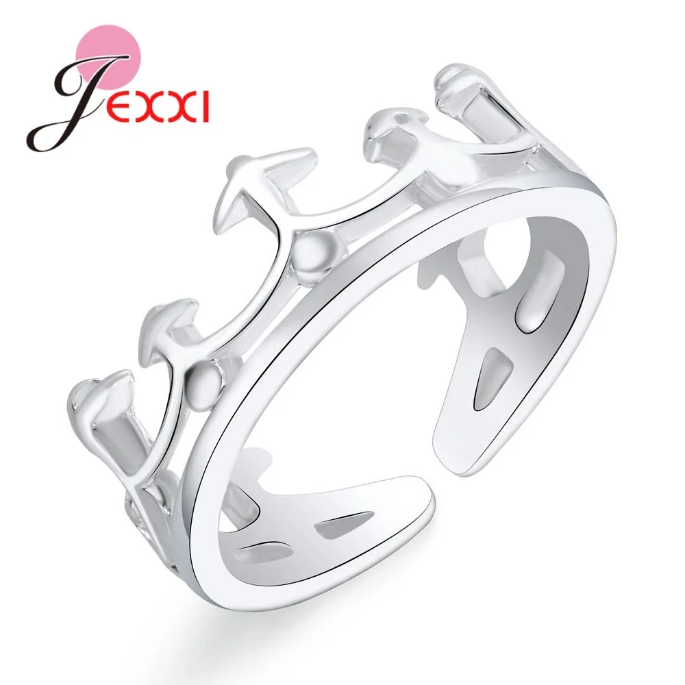 Big Sale Resizable Ring for Women Girls Fashion 925 Sterling Silver  Jewelry Hollow Shape Open Band Anillos