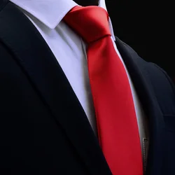 Ricnais-Corbata clásica de seda para hombre, corbatas formales de 8cm, color dorado sólido, rojo y amarillo, para negocios, boda, regalo y fiesta, novedad