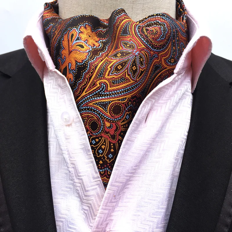 DANKEYISI High Quality Fashion Luxury Silk Printing Men Scarf Polka Dot Scarves Suit England Jacquard Man Business Scarf
