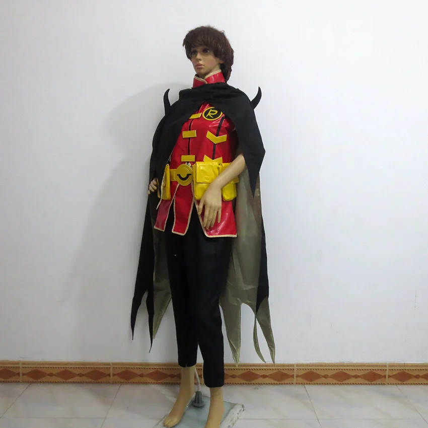 Red Robin Tim Drake Damian Timmy Party Halloween Outfit Cosplay Costume Customize Any Size