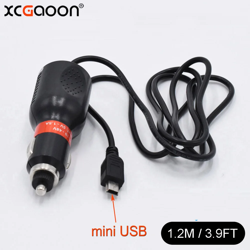 XCGaoon mini USB 5V 1.5A Car Charger for GPS Navigator / Car DVR Camera Fit 12V 24V Car & Truck, Cable Length 1.2m ( 3.93ft )