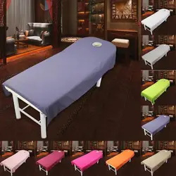 Sábanas lijadoras de 1 piezas para salón de belleza, tratamiento de masaje, SPA, colcha, Sabanas con/sin agujero
