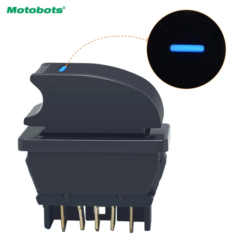 

MOTOBOTS новый универсальный 5-контактный автомобильный переключатель стеклоподъемника 12 В/24 В 20 А с подсветкой синий светодиод # HQ2945