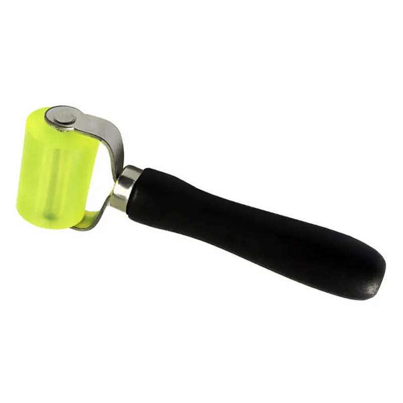 Black Wooden Handle Auto Sound Deadener Application Rubber Roller Clear Green 3.5CM 5CM