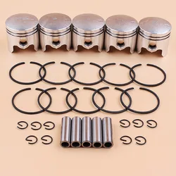 5Set/Lot 40mm Piston 10mm Pin Kit For 43CC CG430 BC430 40-5 1E40F-5 Gas Engine Brush Cutter Brushcutter Trimmer Lawnmower Mower