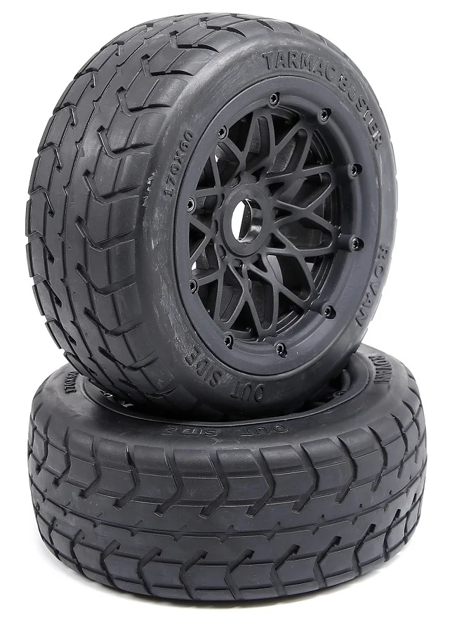 TARMAC BUSTER Front & Rear On Road Wheel and Tire Thicken Tyre for 1/5 Scale HPI KM Rovan BAJA 5B SS