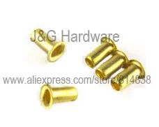 

Wkooa M4 * 8 Brass Flat head tubular rivets