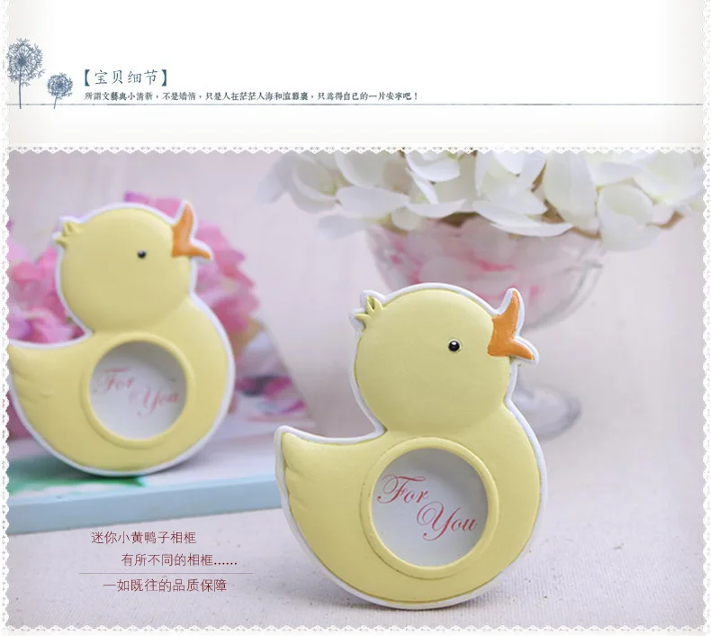 

baby shower Cute little duck resin mini photo frames Children frame Month old baby birthday gift 20pcs /lot