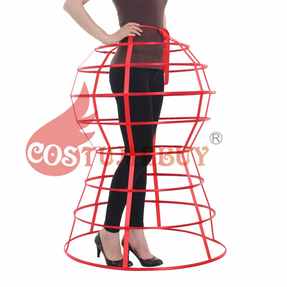 Costumebuy Lolita Gothic Ball Gown Fishtail Skirt Underskirt Dress Cosplay Petticoat Outwear Birdcage Bustle Pannier 8 Hoops