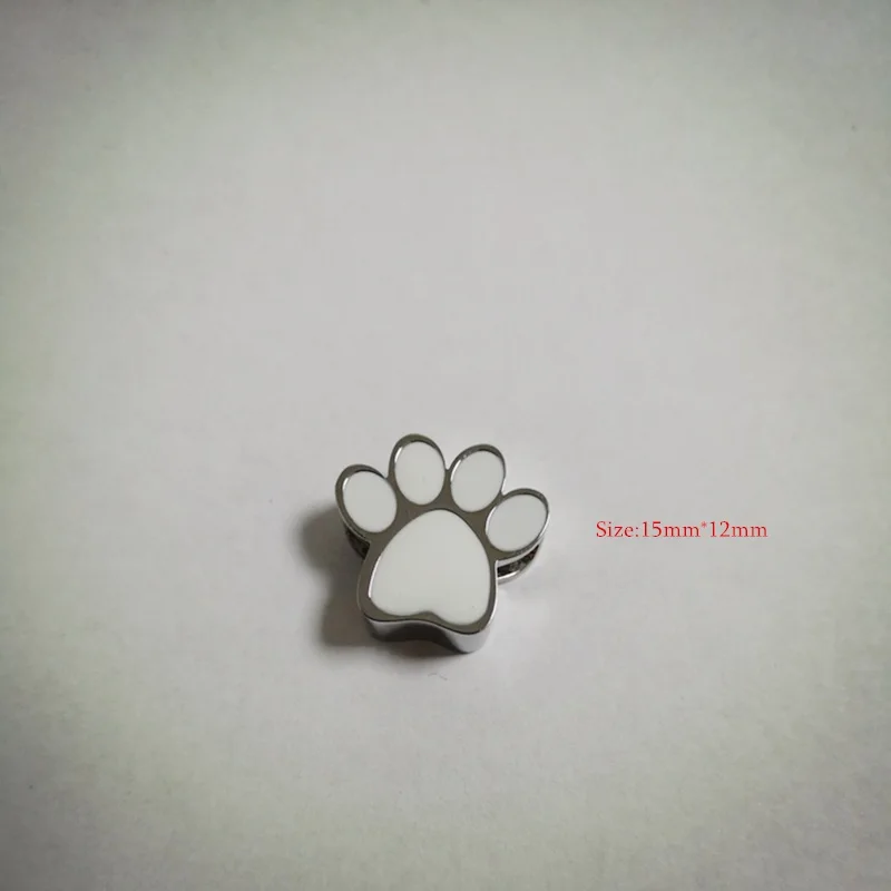 Mini Paw Print Cremation Charm Bead for Pet Memorial Bracelet Jewelry,Cremation Urn Charm Jewelry