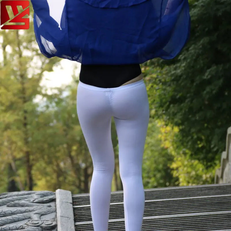 MEISE Sexy Hip Push UP ołówkowe spodnie przepuszczalne zwykłe spodenki Capri Casual Slim Sexy Legging niski wzrost talii spodnie na dole