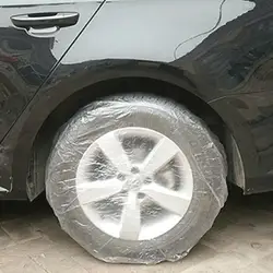 20PCS Disposable Transparent Tire Wheel Cover Automobile Decorative Tire Protective Sleeve Spare Wheel Tire Tyre Soft Cover