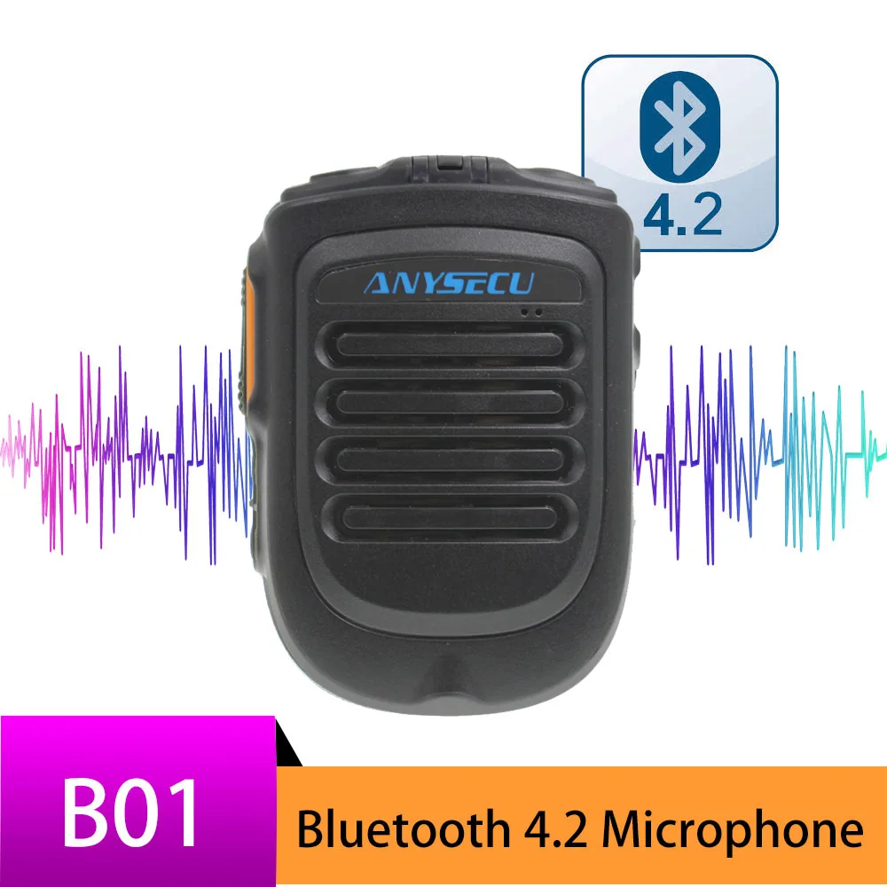 

Bluetooth-микрофон B01 Ручной беспроводной микрофон для 3G 4G Newwork IP-радио с приложением REALPTT ZELLO Android мобильного телефона