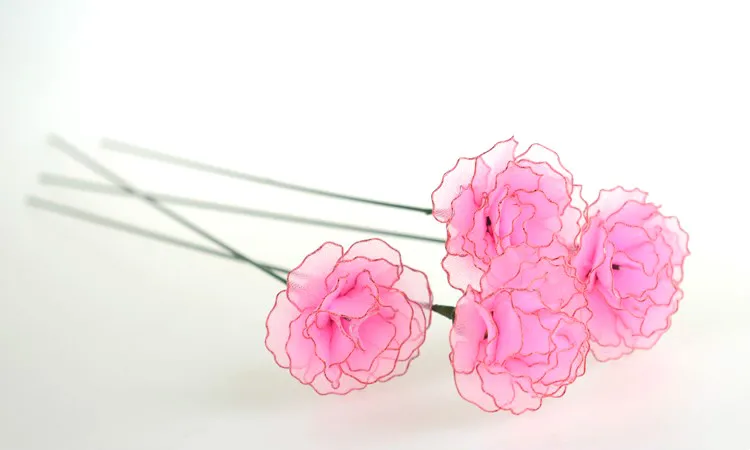 100PCS 80cm Length 22# 0.8mm/0.031Inch Iron Wire For Nylon Stocking Flower DIY Handmade Artificial Flowers Making Materials