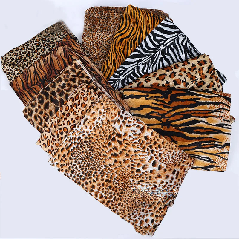 100cm motivi animali Zebra stampa leopardo stampato pelo corto tessuto in pelliccia sintetica cucito fai da te costumi di abbigliamento/decorazione