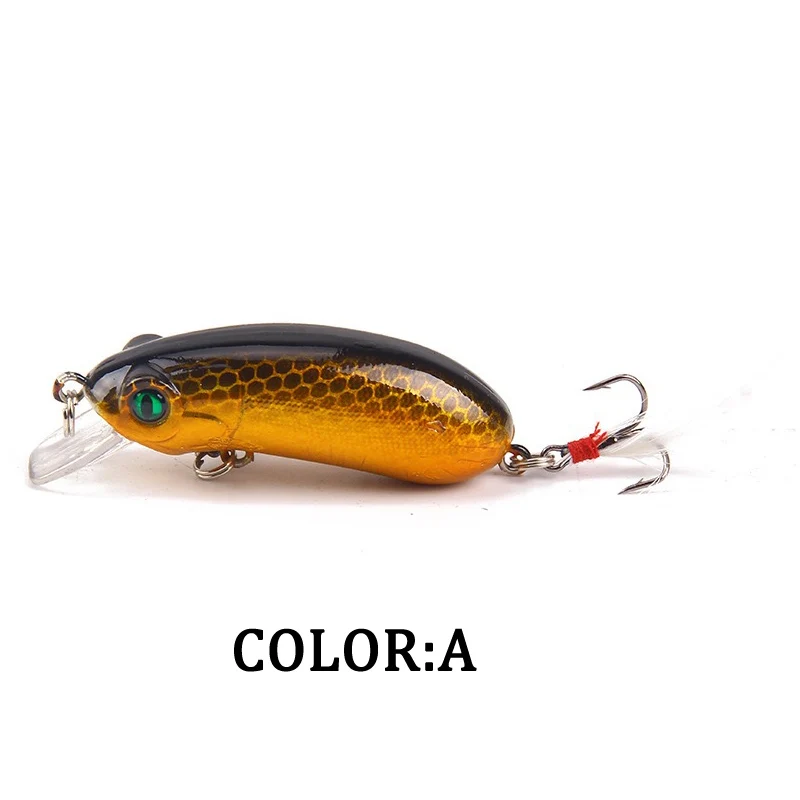 1Pcs Fishing Lure Popper 6cm 9.8g Bait Crankbait Wobblers Tackle Isca Poper Japan suspending Lure 3d Eyes Tackle