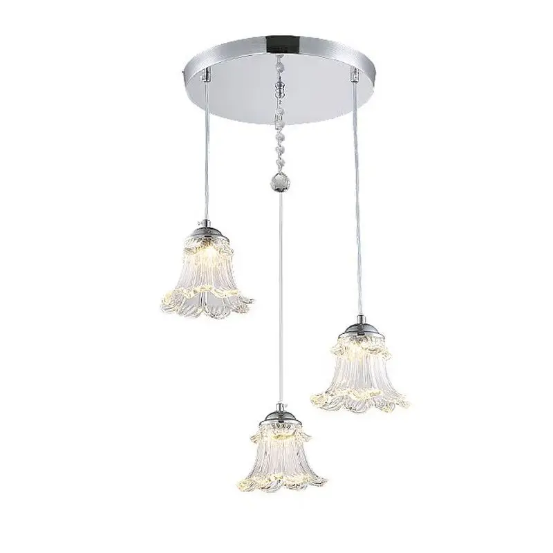 

Romantic Crystal Flowers Restaurant Pendant Light Fashion Kitchen Pendant Lamp Bar Cafe Pendant Lights