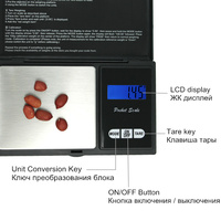 200g 0.01g 500g 0.01g 1000g 0.1g Weighing Scale Jewelry Scale Electronic LCD Display Kitchen Weight Balance With 7 Units