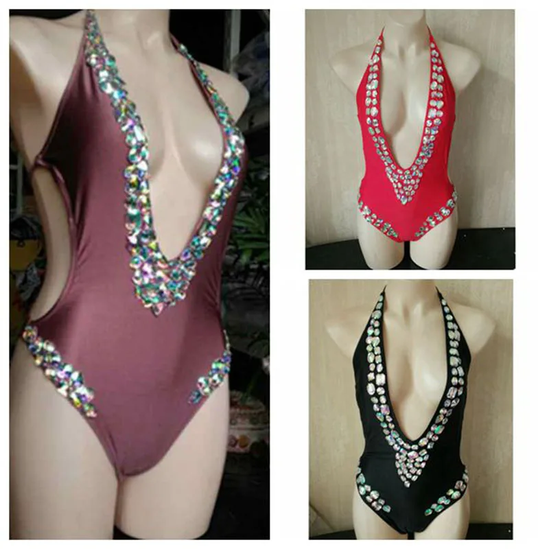 

2018 venus vacation sexy women swimwear diamond swimwear rhinestone siamese bathing suit sexy lady beachwear summer push up swim