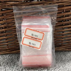 5*7cm 100Pcs Transparent Food Phone Card Valve Hermetic Bag Zip Lock Plastic Gift Packaging Bags For Necklace