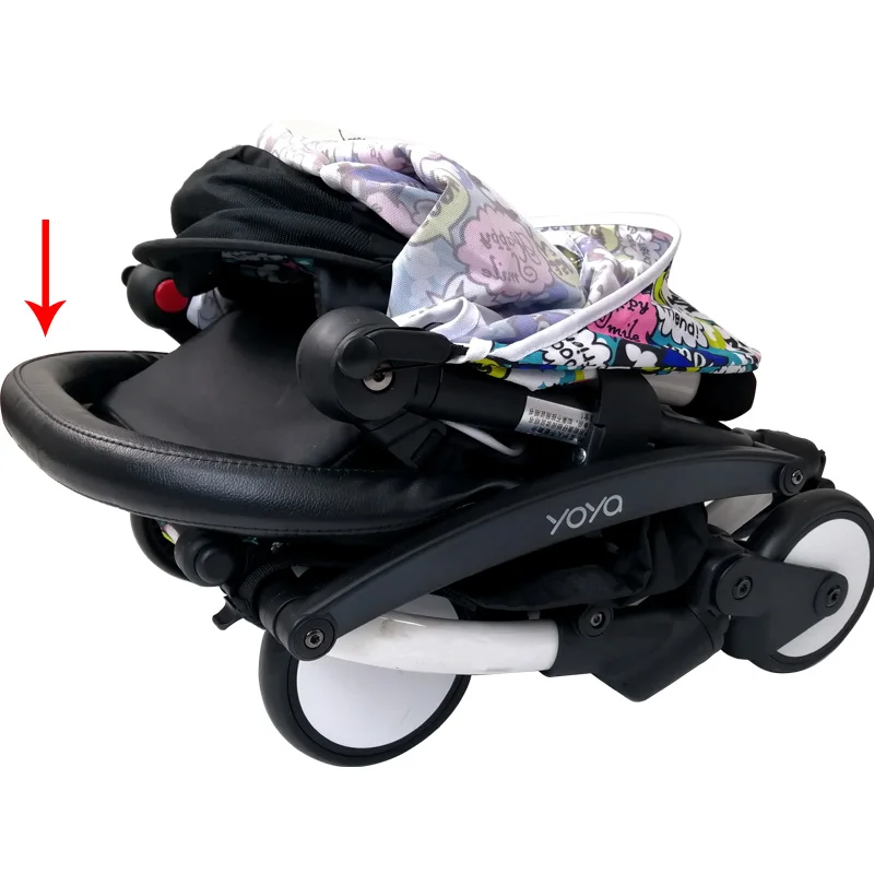 Baby Pram Bar handrail Oxford Fabric & PU Leather Carriage Armrest Baby Stroller Accessories For Babyzen yoyo yoya babytime Cart