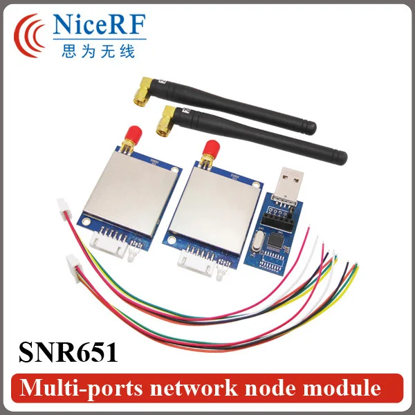 

2pcs/pack 433MHz RS232 RF Transmitter Module|40 Channels 3KM Long Range 27dBm Network Node Module SNR651