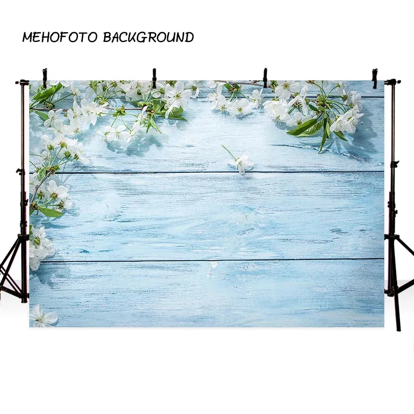 Vinyl Photography Background Vivid Color Floral Wood Floor Newborn Birthday Children Booth Backdrop Background for Photo Studio