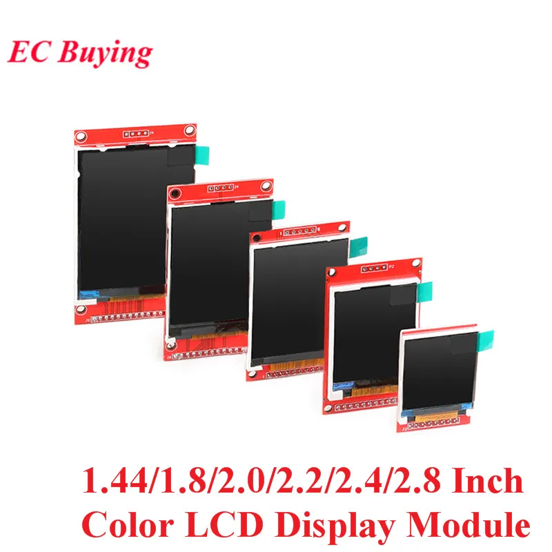 1.44/1.8/2.0/2.2/2.4/2.8 inci layar warna TFT modul Tampilan LCD Drive ST7735 ILI9225 ILI9341 antarmuka SPI 128*128 240*320